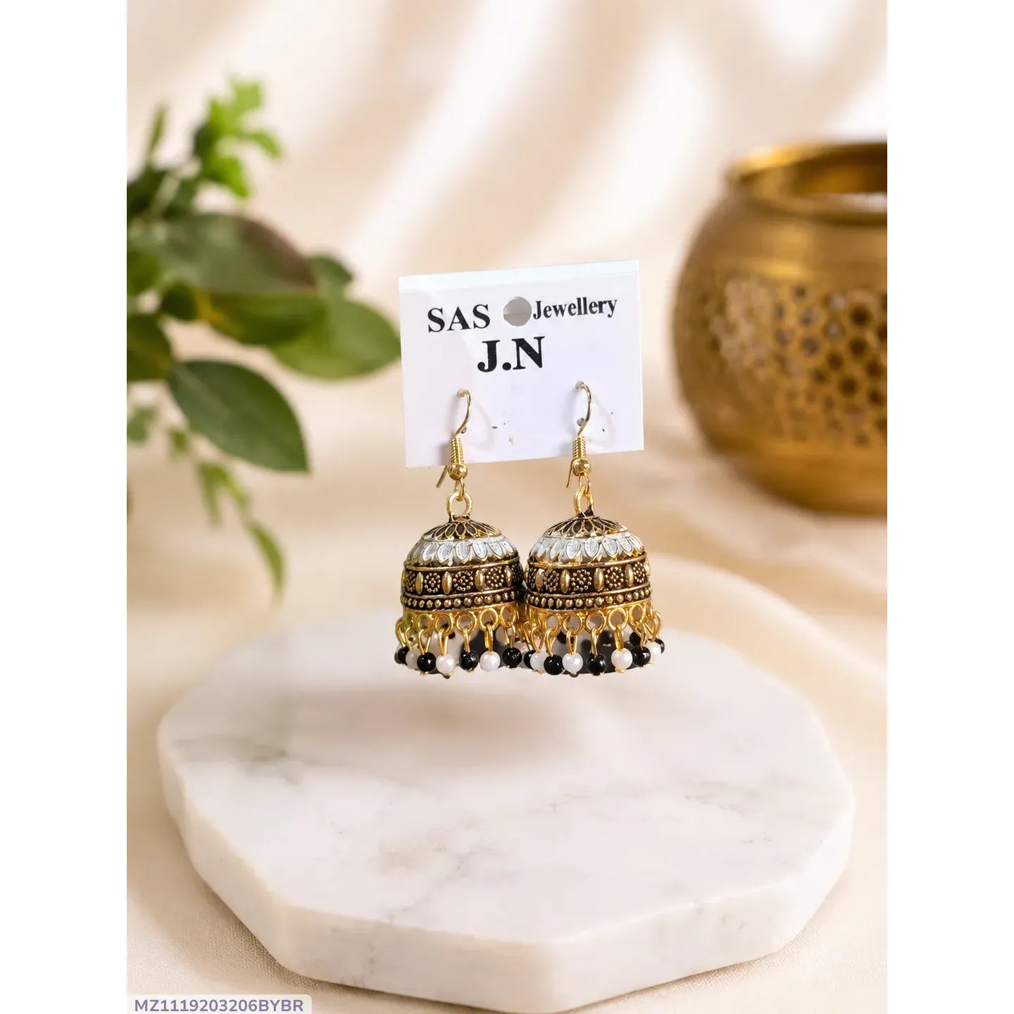 Irani Gold Plated Jhumka Earrings