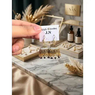 Irani Gold Plated Jhumka Earrings