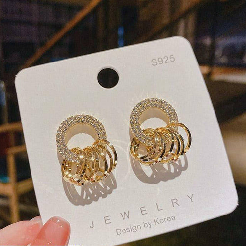 Pakistani Golden Loops Earrings
