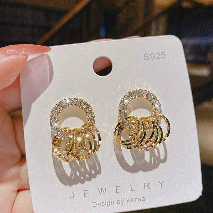 Pakistani Golden Loops Earrings